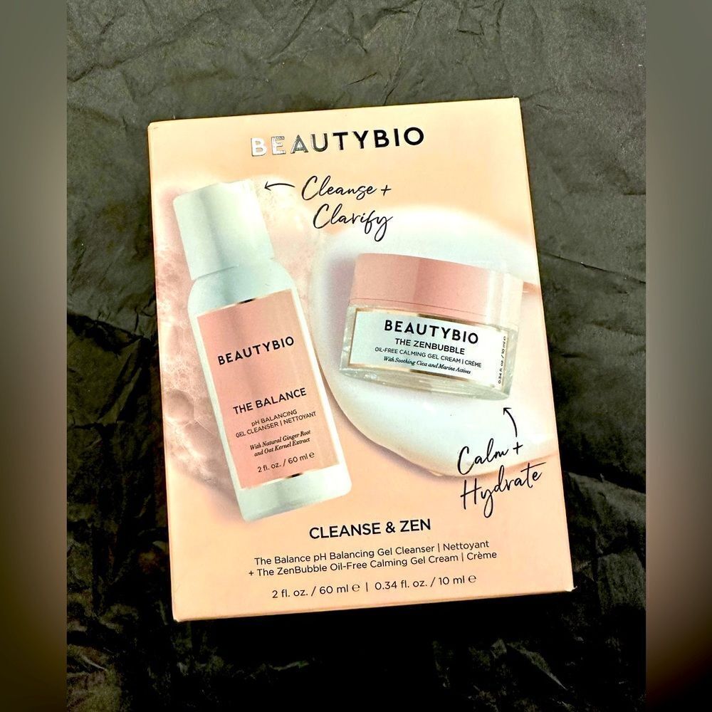 BeautyBio Cleanse & Zen Mini Set: The Balance pH Balancing Gel Cleanser + The Ze